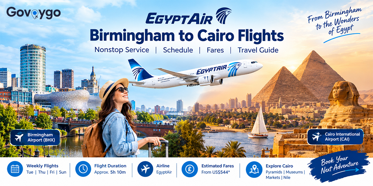 EgyptAir Birmingham to Cairo Flights: Nonstop Schedule, Fares and Travel Guide