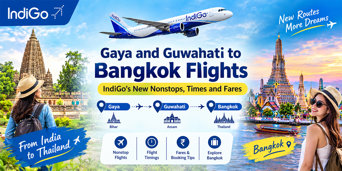 Gaya and Guwahati to Bangkok Flights: IndiGo’s New Nonstops, Times and Fares