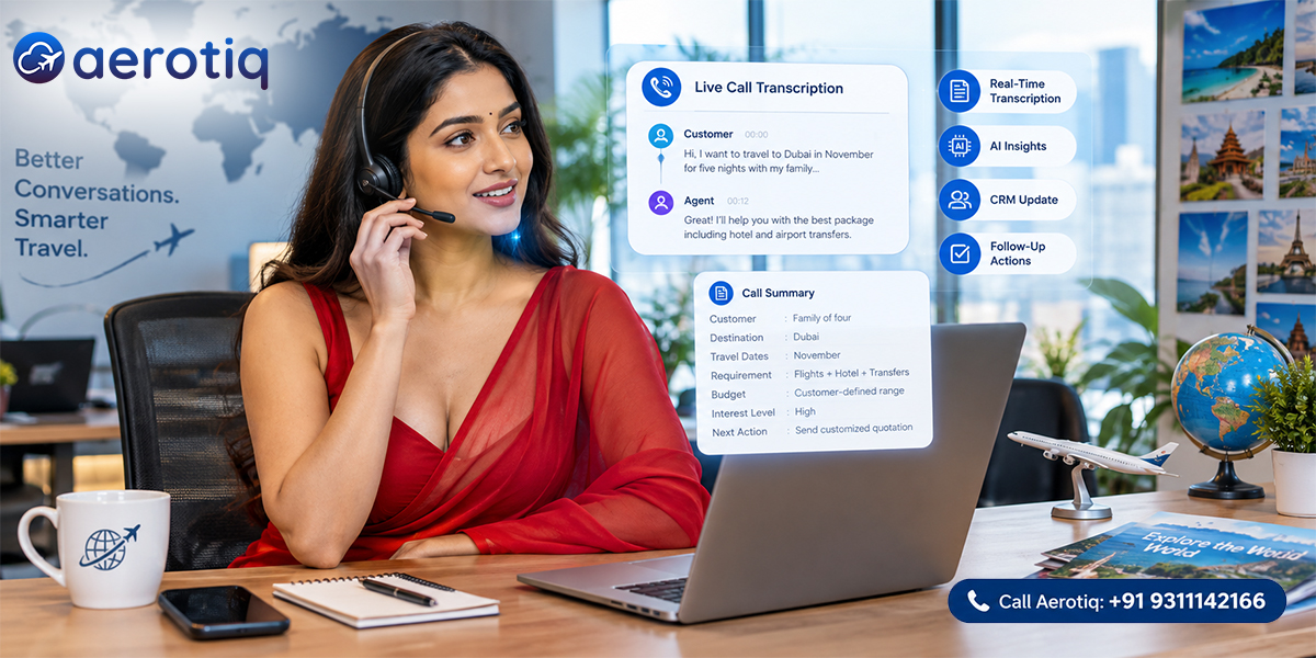AI-Based Real-Time Call Transcriptions for Travel Agencies | Aerotiq