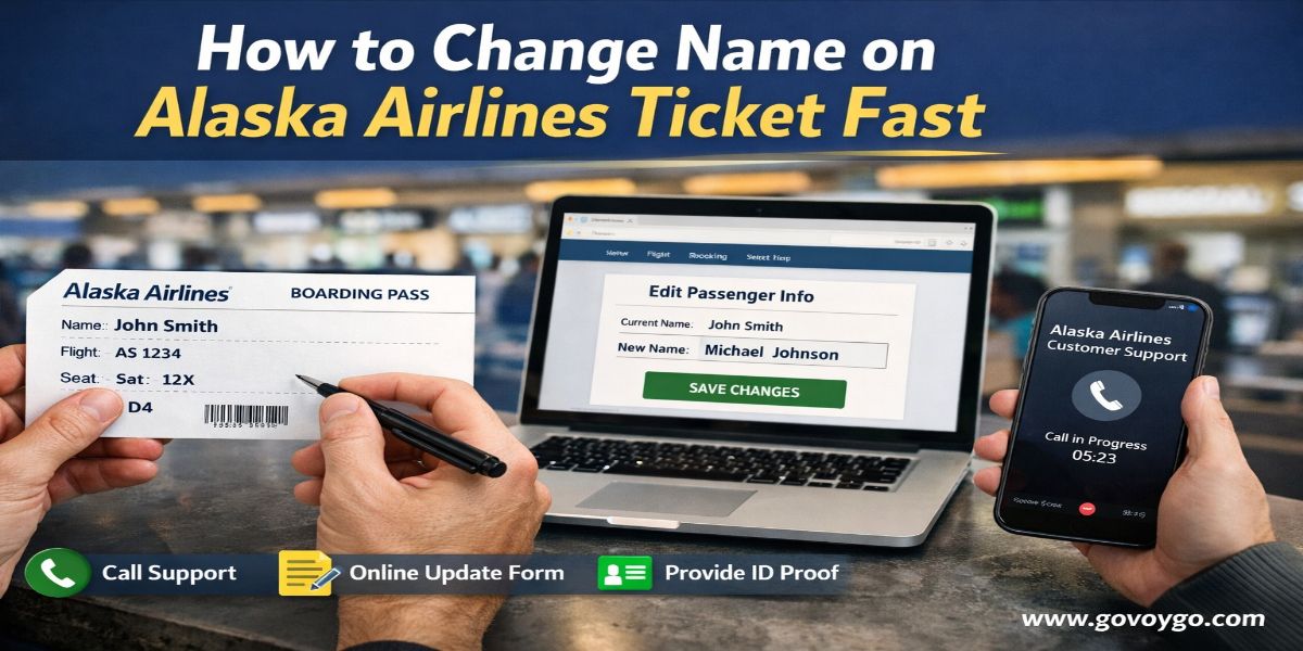 How to Change Name on Alaska Airlines Ticket Fast