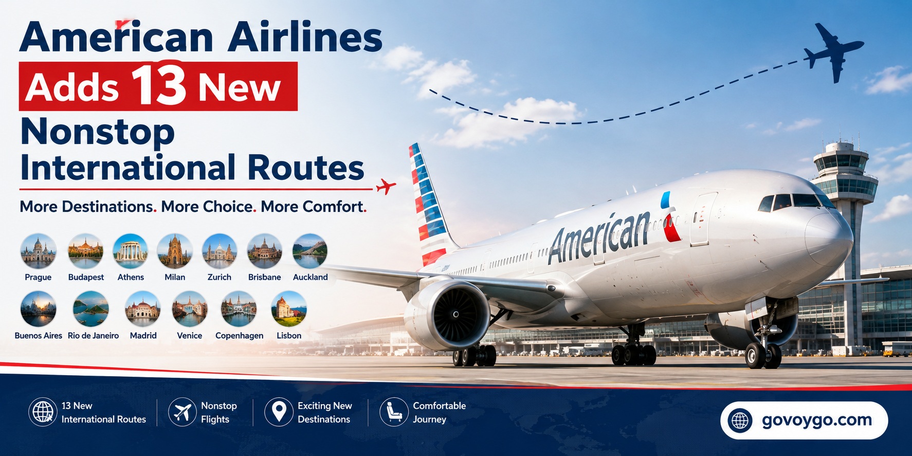 American Airlines Adds 13 New Nonstop International Routes
